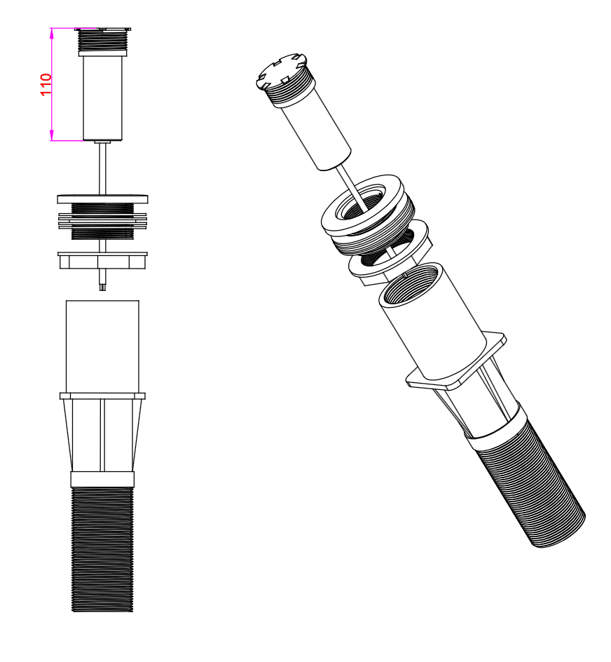 drawing of liner led pool light