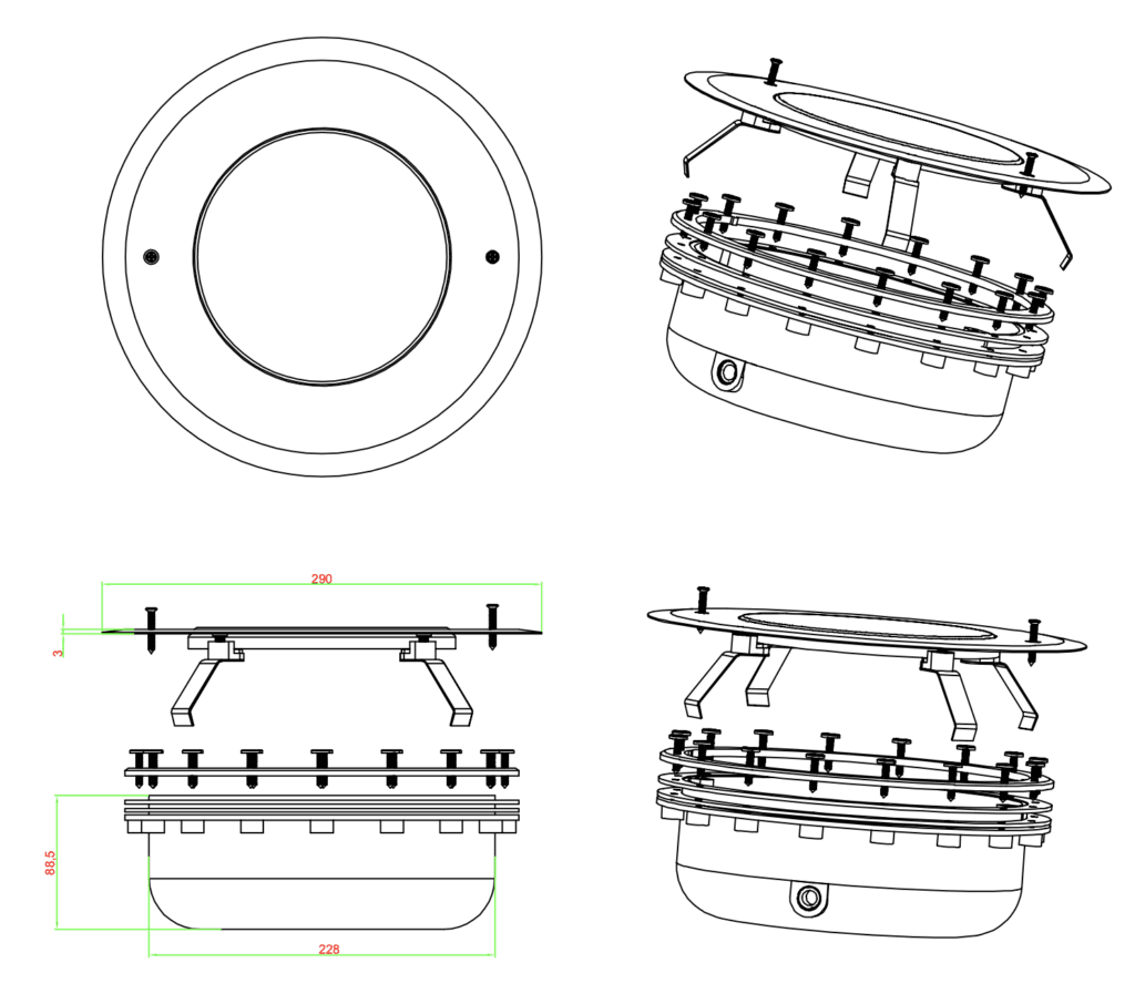 size of par56 bulb 316ss niche
