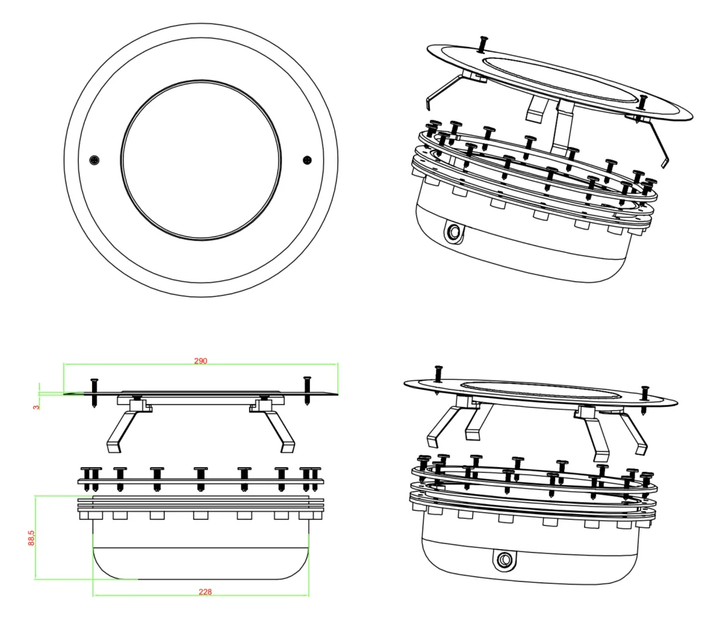 size of par56 bulb 316ss niche