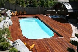fiberglass pool with salt chlorinator